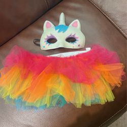 Girl’s Unicorn Tutu Skirt And Mask