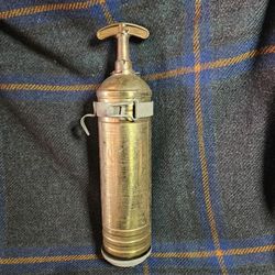 Vintage Pyrene Brass Fire Extinguisher 
