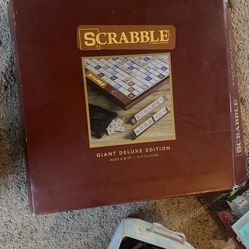 Giant Deluxe Edition Scrabble - Cherry Wood