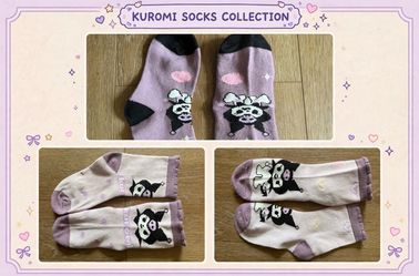 Kuromi socks, 1 for $4, 3 for $10