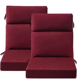 Unimatta Sunbrella Outdoor High Back Chair Cushion Seat Pads, 44 x 21 Inch Water-Repellent & Fade-Resistant Patio Furniture Cushions