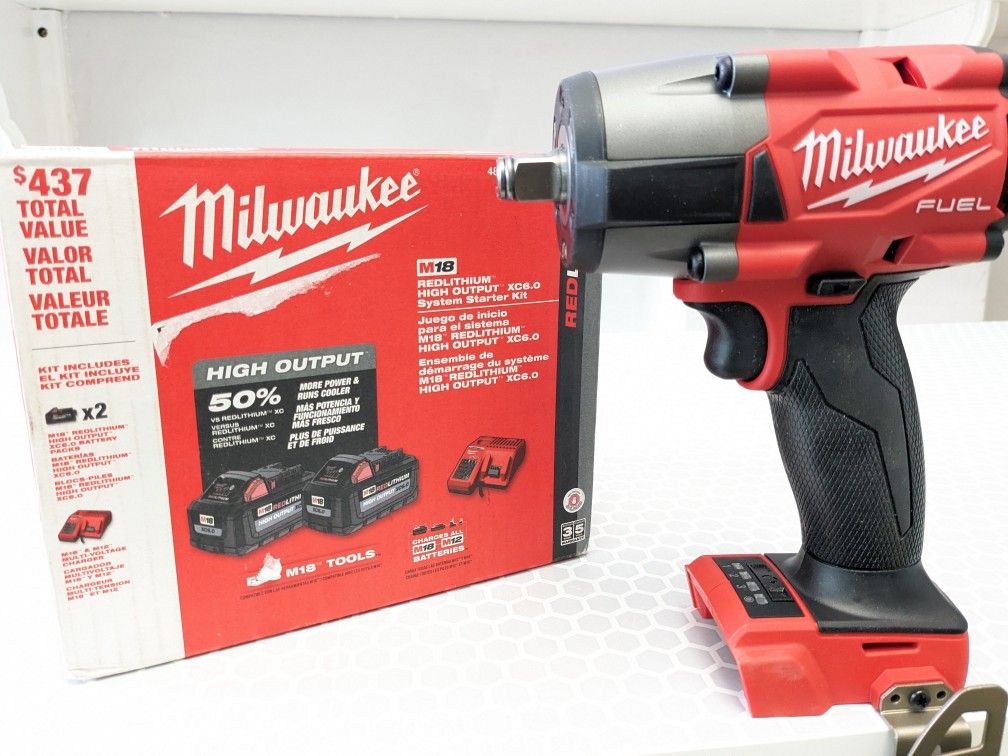 M18 Milwaukee FUEL Mid-Torque 1/2" Impact Wrench PRO Combo Kit