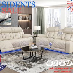 🇺🇸 2 PC POWER RECLINER SOFA AND LOVESEAT 🇺🇸