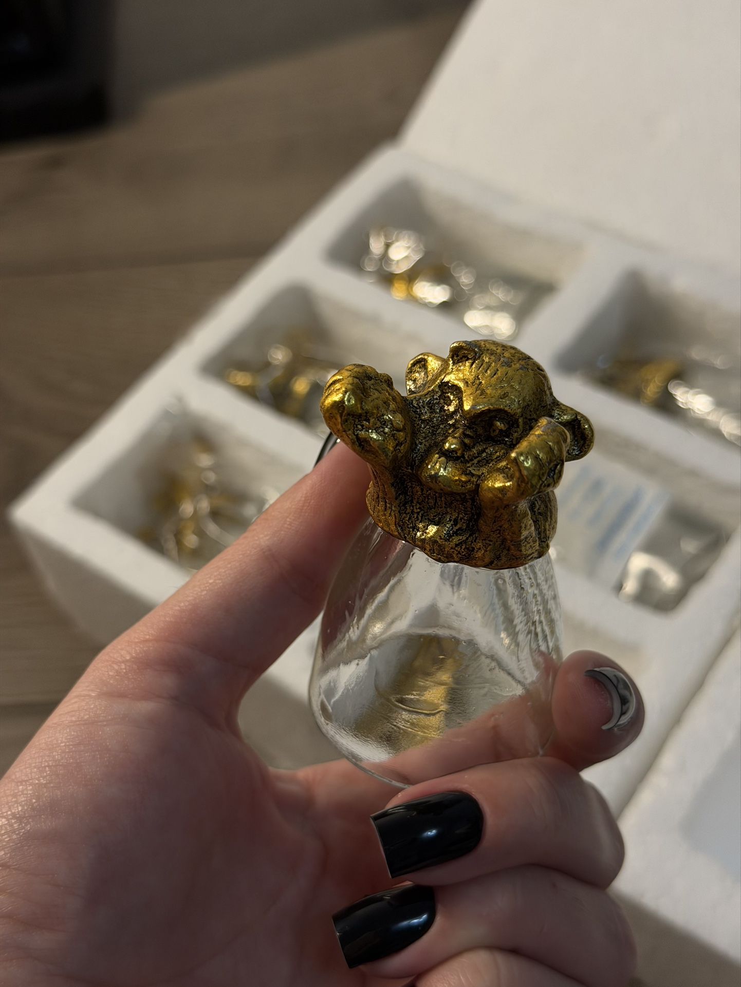 Zodiac Shot Glass Set — Antique Gold