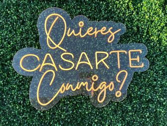 Pedida de mano quieres casarte conmigo neon