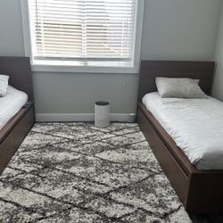 2 Twin Beds With Mattresses 