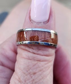 Wood Wedding Band.... S9