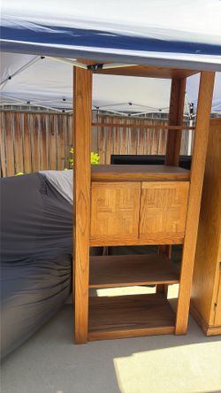 Wood Book Shelf with Cabinet