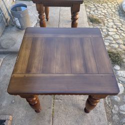  End Tables Sturdy Wood/ Mesas De Centro Madera Sólida 