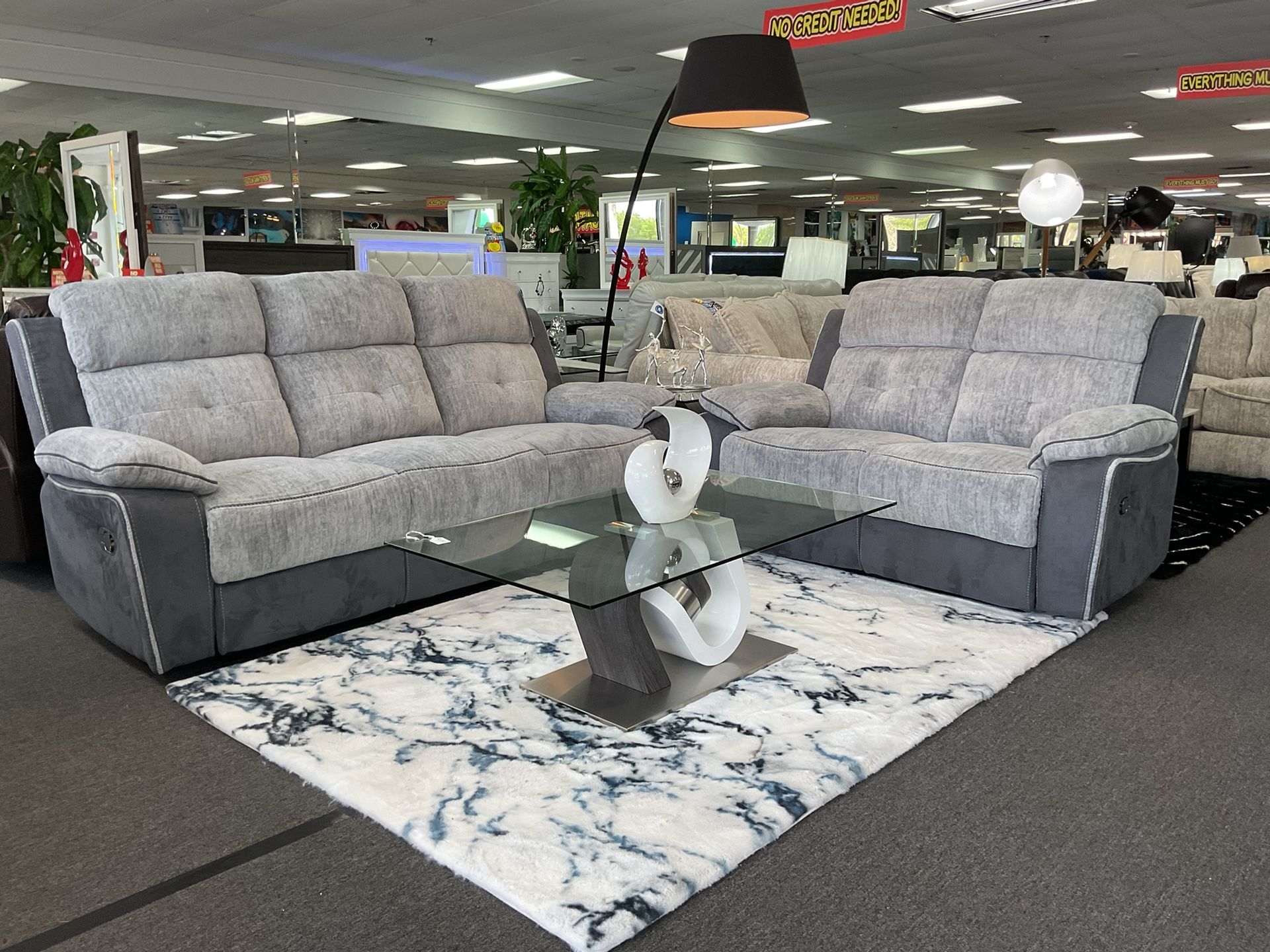 Gray SOFA&LOVESEAT Set For Sale (BOGO Furniture) 35%OFF