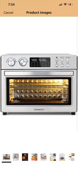 28QT Air Fryer Toaster Oven Combo, Large 12-in-1 Convection Countertop Oven with 3-Layer Cooking, Rotisserie for Chicken, 6 Heating Tubes, Fast Prehea