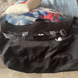 New OFF WHITE by Virgil Abloh Nylon Large Unisex Handbag Tote Bag 