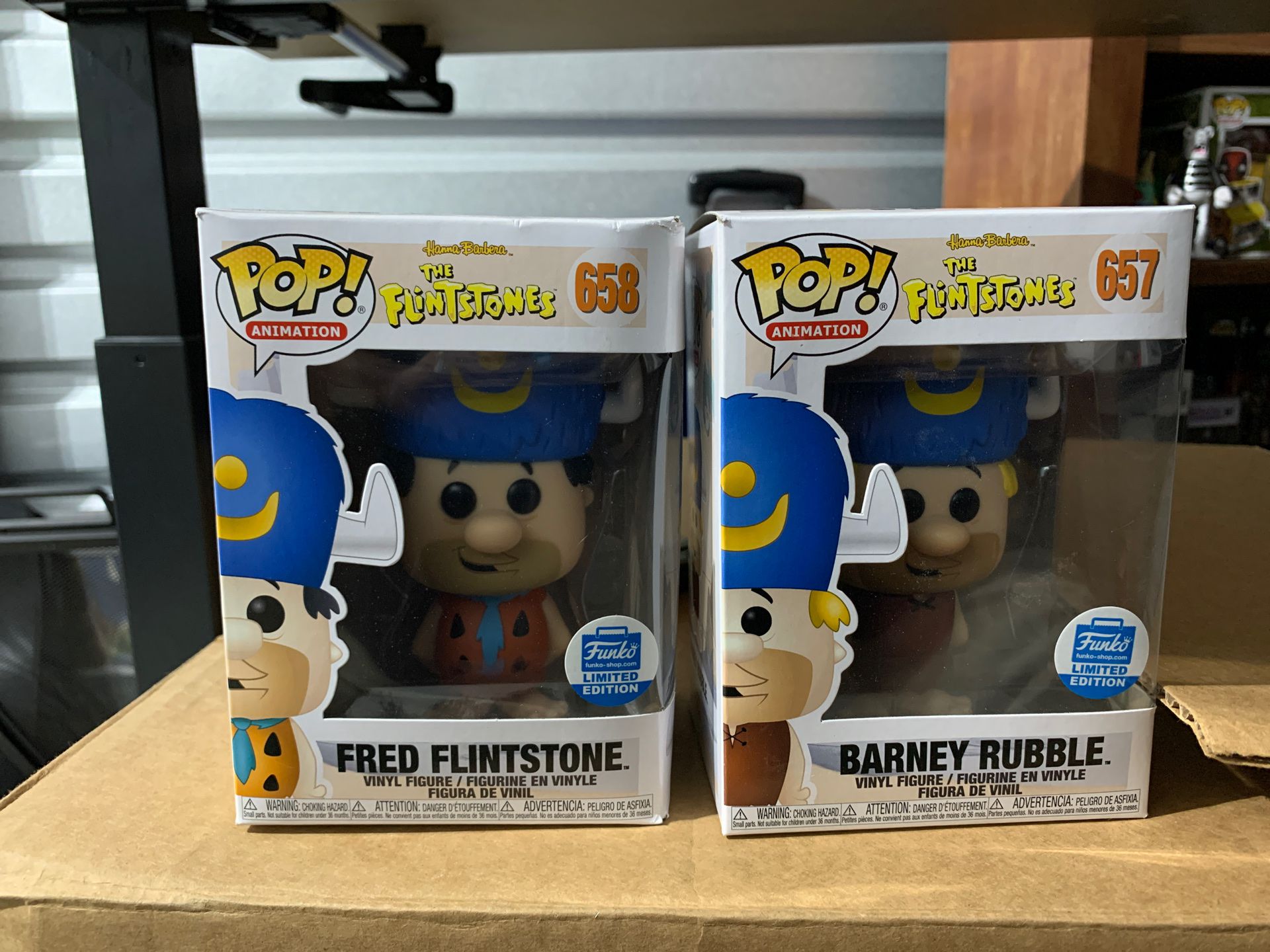 Flinstones Funko Pops Barney and Fred