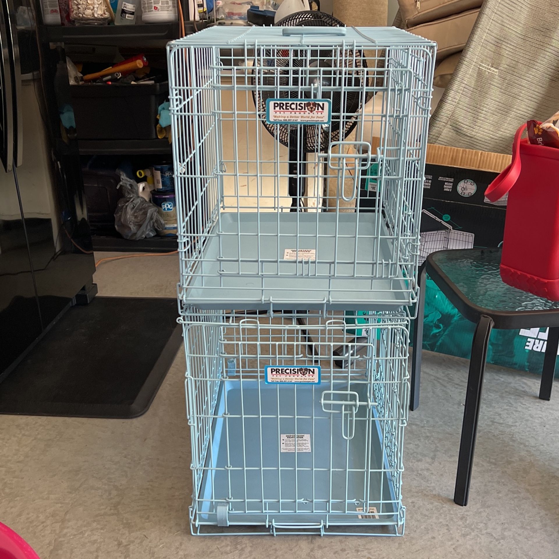 PRECISION  Brand Dog Crate (Blue)