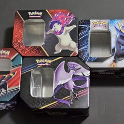 Pokémon TCG Empty Collector Tins Lot of 4