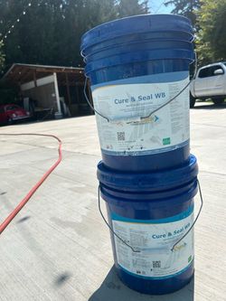 SpecChem Cure & Seal WB 5-Gallon 1 full Bucket and the other one is half  of a bucket