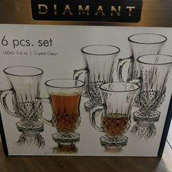 Diamante Crystal Clear Glasses 