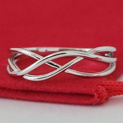 ❤️14k Size 8 Precious Solid White Gold Open Design Ring!/ Anillo de Oro Blanco Diseño Abierto! 👌🎁Post Tags: Anillo de Oro Blanco