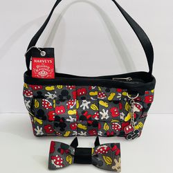 Disney Mickey Minnie Harvey’s Bag With Bow And Charms 