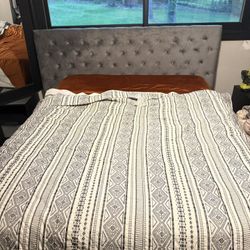 ✨ Queen Size Bed Frame with Storage – Gently Used – $275 OBO ✨