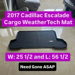 2017 Cadillac Escalade Cargo Weather Tech Mat (Pickup Today Available)
