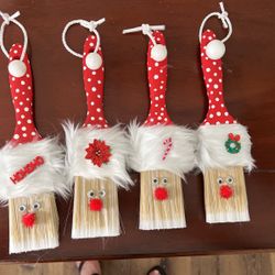 Santa Paint Brush Decorations