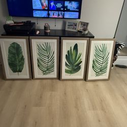 Set of 4 Palm Artwork