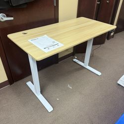 Mount-It! 48"W Electric Rectangular Adjustable Standing Desk, White (MI-8037)