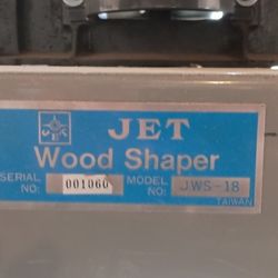Jet JWS-18 Woodworking Shaper