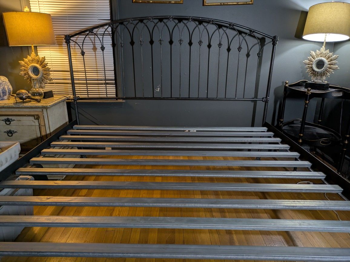 Cast Iron And Steel Bed Frame - Beautiful And Sturdy