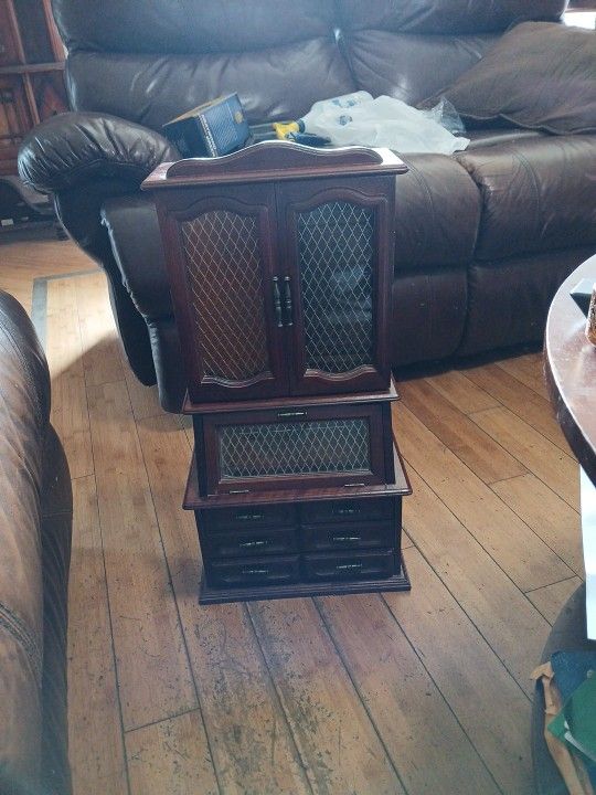 Vintage 1970s Centurion Wood Box Minature China Hutch Display Storage