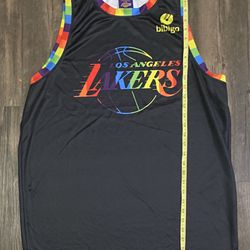 Mens Los Angeles Lakers Gay Pride Basketball Jersey SIZE XL