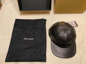 YSL Saint Laurent Leather Cap