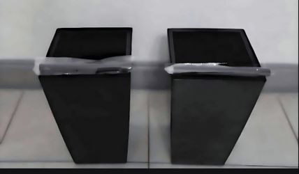 *** NEW LOW PRICE *** PAIR of 16" White / Black Planters with Irrigation (2 for $40) @ Lasting  Creations