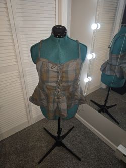 Lace Up Blouse