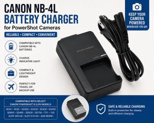 Canon NB-4L Battery Charger for PowerShot Cameras — $10