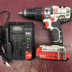 PORTER CABLE 20V CORDLESS HAMMER DRILL KIT LITHIUM HAMMERDRILL