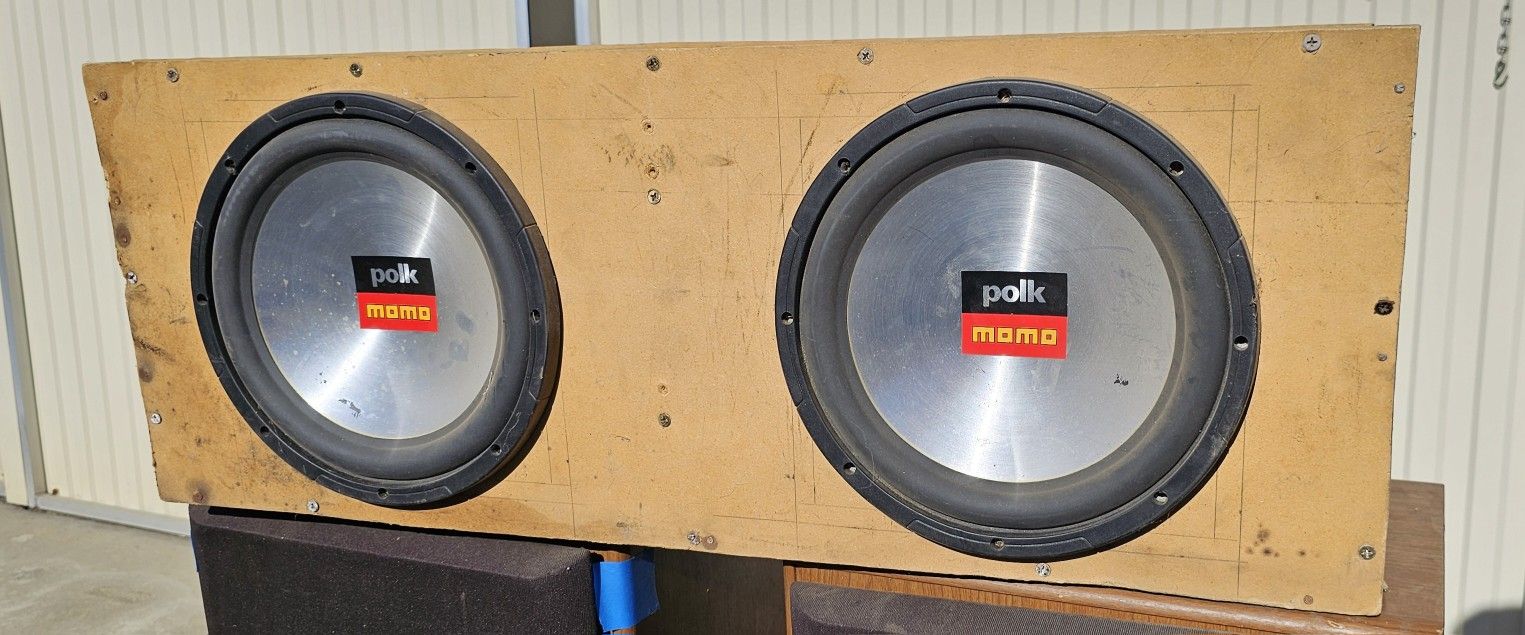Polk Momo 12s in wood box
