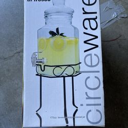 Beverage Dispenser 175oz Glass New In Box