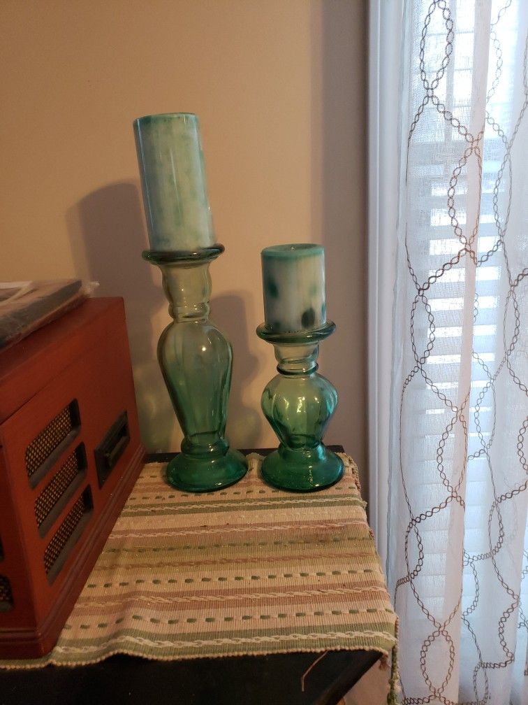 Glass Candle Holders With Candles