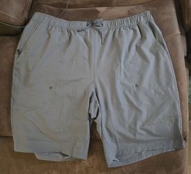 Men's Gray Drawstring Swim Trunks 3XL
