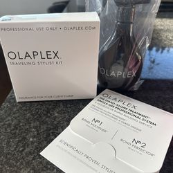 Olaplex traveling stylist kit, standalone treatment and spray bottle