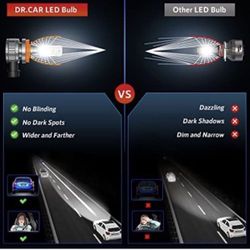 H7 9005 H11/H8/H9 LED Headlight Bulbs, 15000 Lumens 500% Brighter LED Headlights, 6000K Cool White LED Headlights Conversion Kit, IP68 Waterproof, Pac