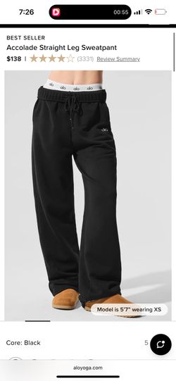 Alo accolade Straight leg sweatpants black M & L