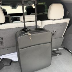 Louis Vuitton Carry-On Suitcase Pegase Black Leather LV Rolling Luggage