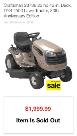 Craftsman deals ys4500 seat