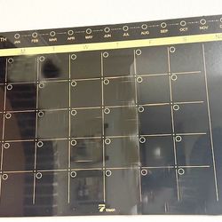 New, Firm, TOWON 24 x 16 Inch Glass Calendar Dry Erase Board w White Board