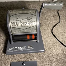 Vintage Paymaster Ribbon Check Signer