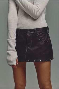 Free People Studded Mini Skirt (4/UK8)