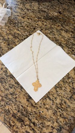Cross and chain necklace